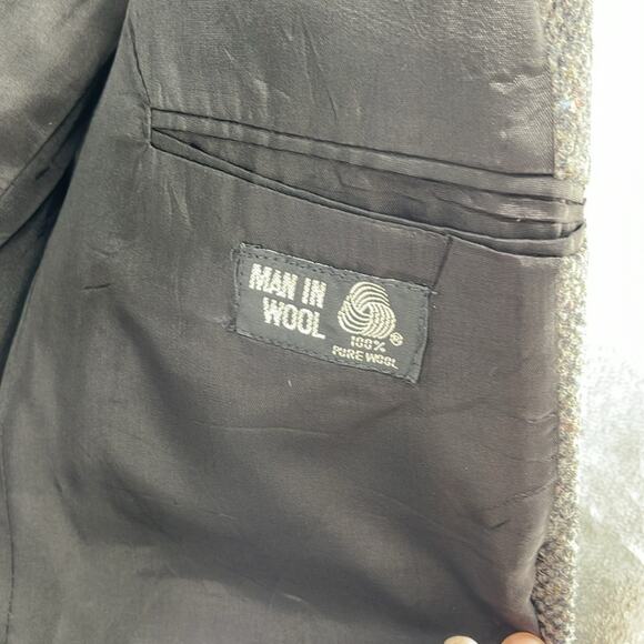 Vintage Cambridge Classic 100% wool tweed two button single vent sport coat 44R - Picture 6 of 7